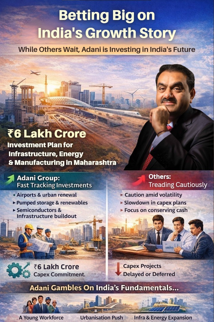 ₹6 lakh crore invested in #Maharashtra over the next decade by the #AdaniGroup isn’t just a number.
It’s airports, clean energy, data centres, manufacturing — and lakhs of jobs.

For young Indians, this is about careers being built at home, not just dreams abroad. #Employment