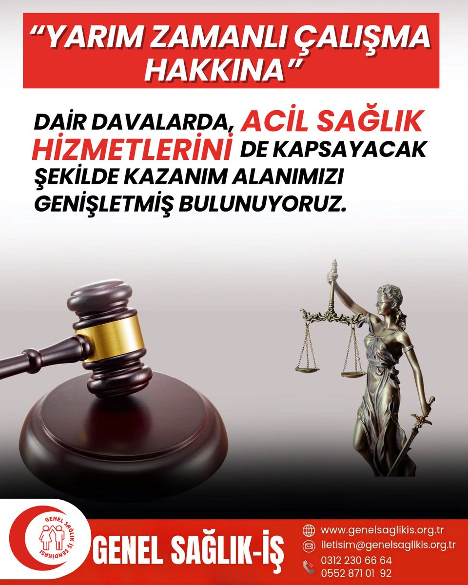 YARIM ZAMANLI ÇALIŞMA HAKKINI “ACİL SAĞLIK HİZMETLERİ” İÇİN DE ALDIK!

"...Acil sağlık hizmetlerinde görev yapan bir sağlık emekçisi olan üyemiz adına açılan ve kazanım elde edilen dava ile Genel Sağlık-İş olarak “yarım zamanlı çalışma hakkına” dair davalarda, acil sağlık