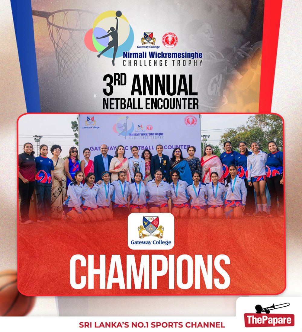 ThePapareSports's tweet image. The 3-peat Champions, Gateway College, take home the Nirmali Wickremesinghe Challenge Trophy!

#GatewayvsLC #Netball #ThePapare