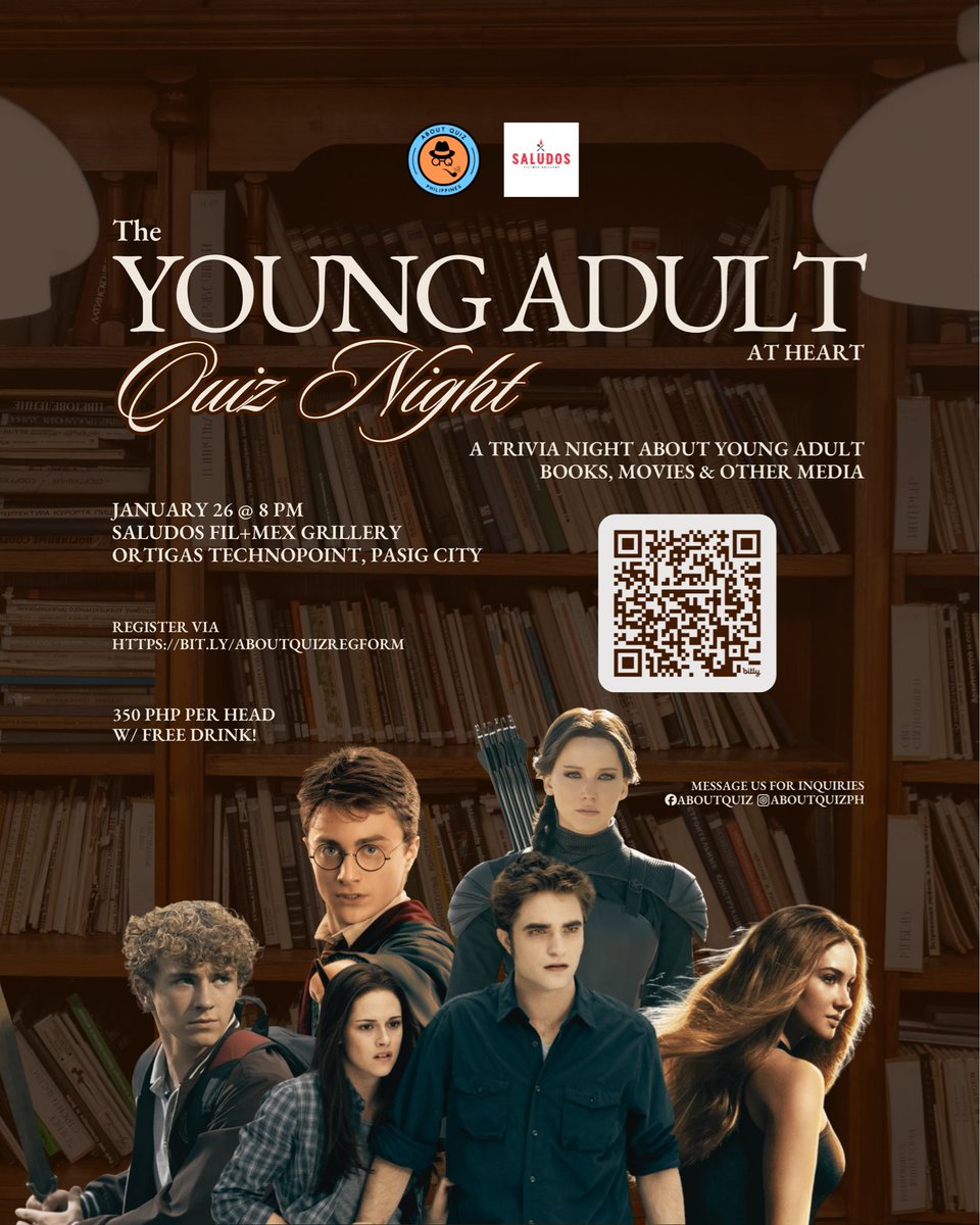 aboutquizph's tweet photo. YA Quiz Night happening this Monday! 

Register now! https://t.co/EostBMdQdJ