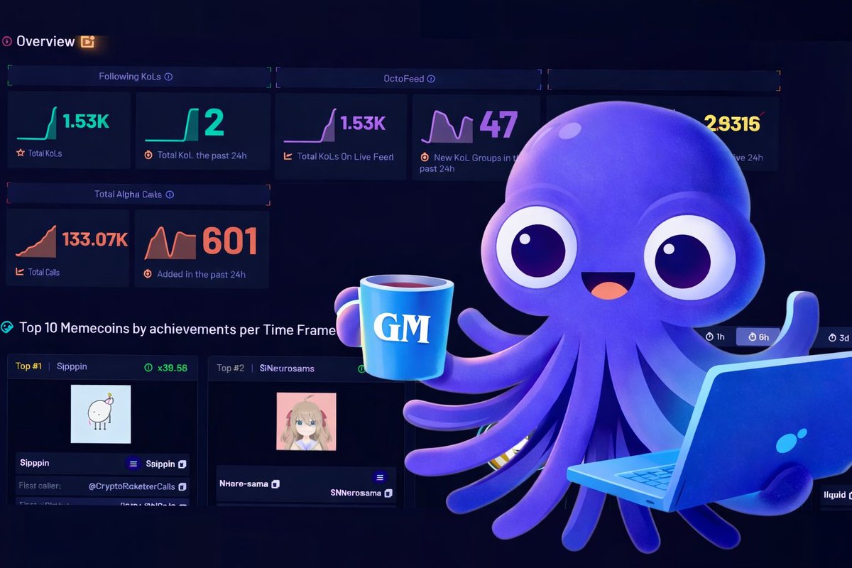 ☀️ Good morning, OctoTools

Fresh day, fresh moves 👀
Early launches, growing volume, smart wallets waking up.
Check the data, spot momentum early, stay ahead 🐙
Let’s see what today brings 🚀 octotools.io