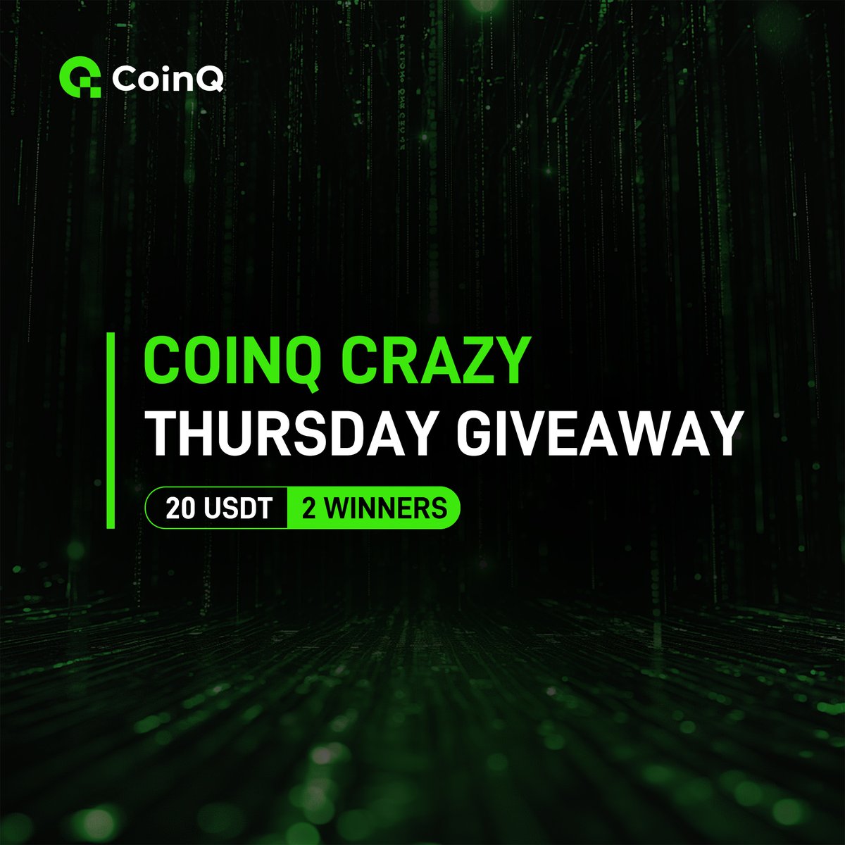 🌀 CoinQ Crazy Thursday | Giveaway

The market went wild this week.
Which token was the craziest in your eyes?

💬Comment below with your take + BSC address.

🏆 2 winners:

1 best insight
1 random pick