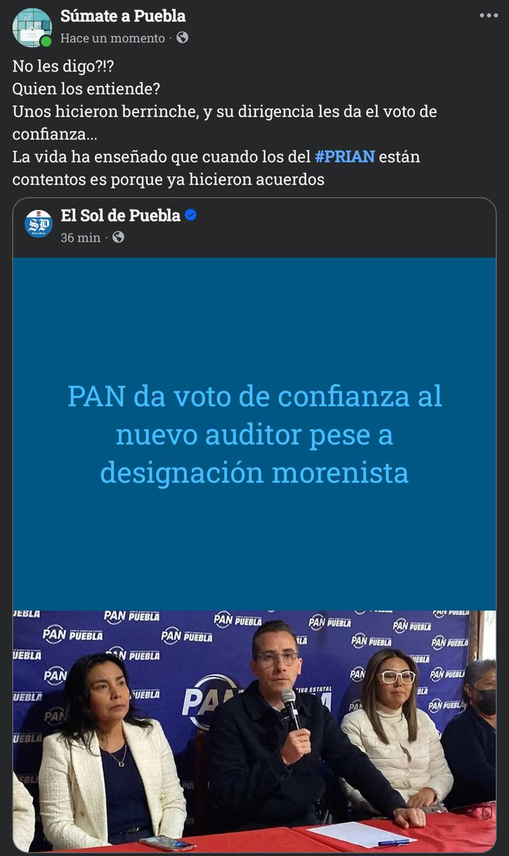 sumate_a_puebla's tweet photo. Les digo que el @PANPuebla2427 parecen cirqueros... https://t.co/Y19vYCxpmk