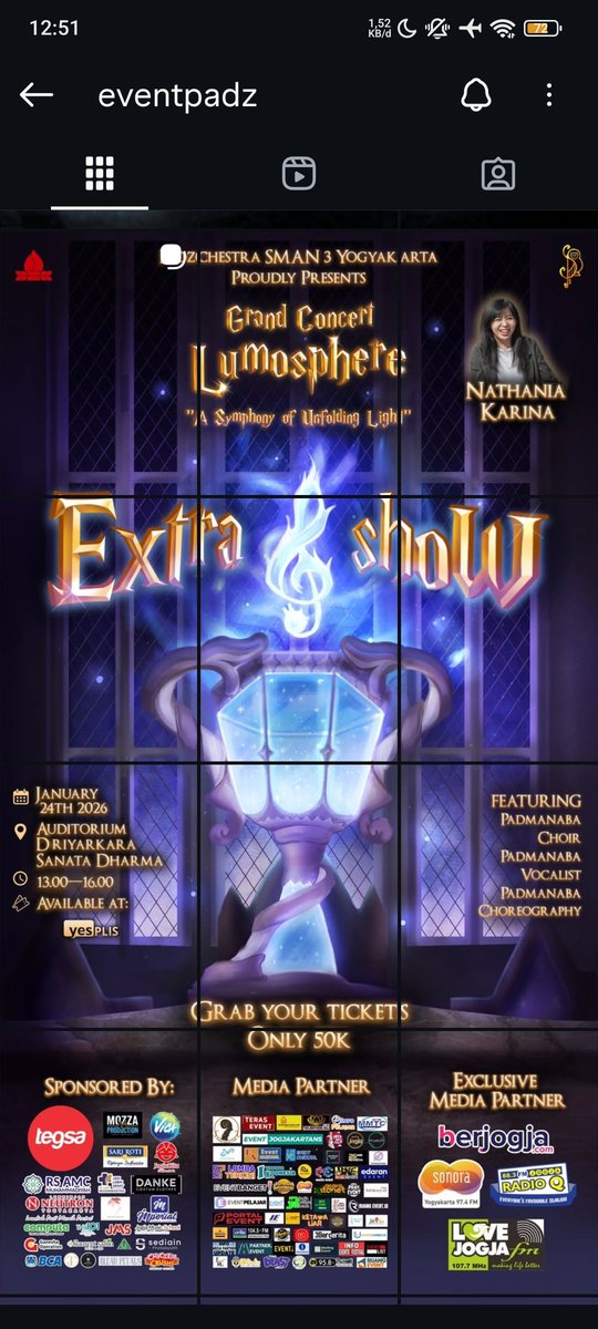 urfturenrs's tweet photo. wts tiket extra show grand concert lumosphere padmanaba, gajadi nonton karna ternyata ada acara. 
50k yaawww https://t.co/fOrbgOnXq3