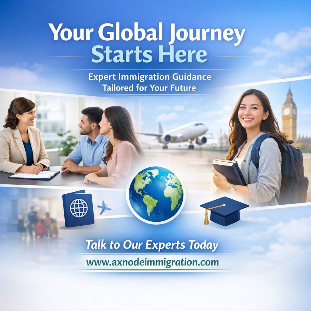 Axnode's tweet image. One decision can change your entire future.
#AxnodeImmigration #GoGlobal #FutureAbroad #StudyWorkSettle #ImmigrationSupport #VisaJourney #AbroadGoals #GlobalCareer #OverseasPlans #ImmigrationExperts #axnodeimmigrationreview #axnodeimmigrationreviews