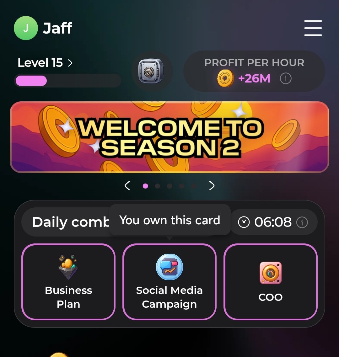 Jaff_et's tweet photo. Daily Combo of the Day 01/22/2026

Daily Combo Cards
Business Plan - Strategy 
Social Media Campaign - PR
COO - People 

Question of the day? 
What do we call a direct competitor offering similar products?
Answer: Rival
#Airdrop
https://t.co/CyJSUMp0U2 https://t.co/6BX1oU20uy