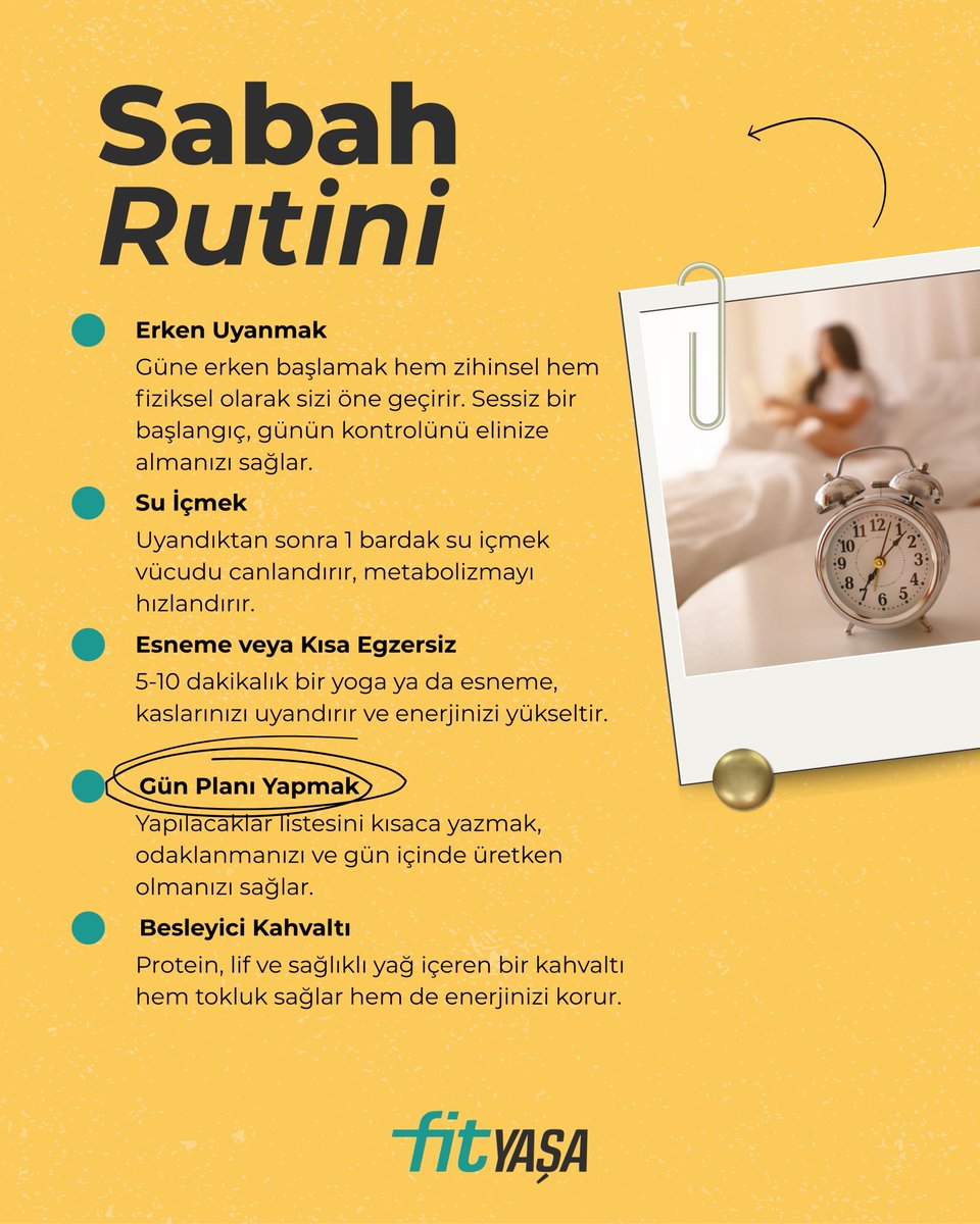 Güne nasıl başladığınız, gününün geri kalanını belirler.
#HaydiSenDeFitYaşa