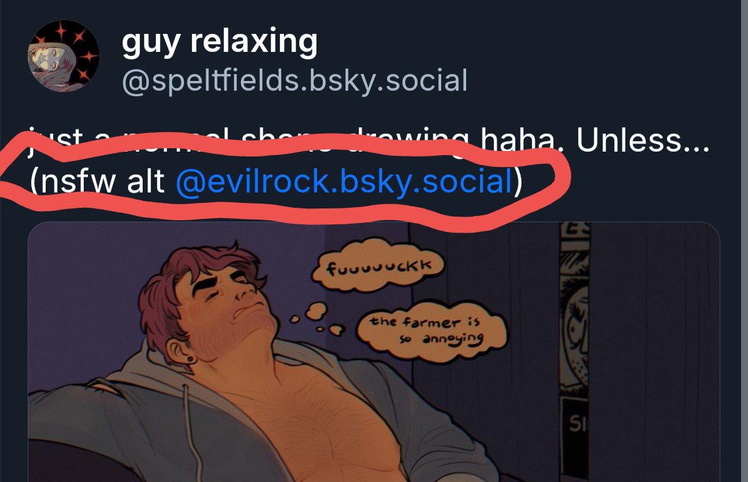 speltfields's tweet photo. @catilisticc @i4kugisaki i say this with peace and love. did you read the post on bsky? I link the account i posted the nsfw on in the post with the full image. https://t.co/PzKFzDPNSg
