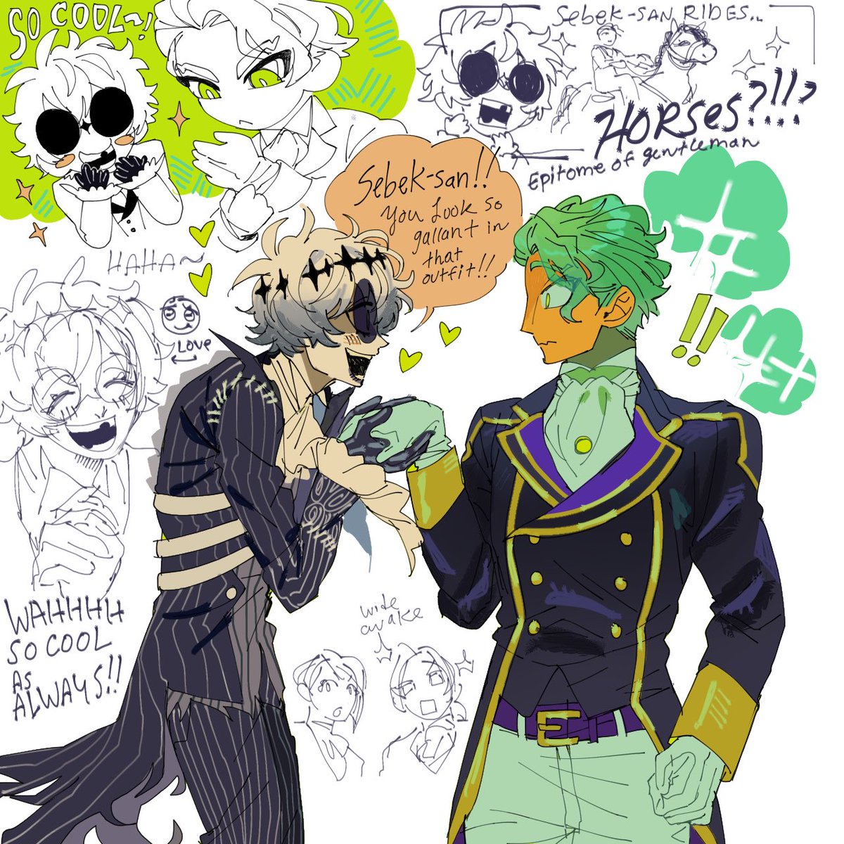 KermitRolling's tweet photo. Equestrian Sebek and Skully ⚡️🎃(just wanted a reason to draw the club outfit ) 😛😛😛 https://t.co/SypRvmE5YT