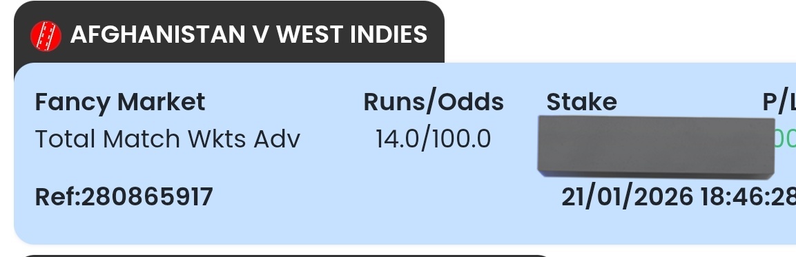 sportsaddictttt's tweet photo. Another winner here 🥰
#AfgvsWI Total wickets 14 YES ✅
actually wanted to take West Indies wickets over 7.5 but the odds were too low on the sportsbook (1.71).
So went with the 14 wickets line, and it paid off 🥳
9–4 in the last 13 picks 📈
Get ready for today's pick💪 https://t.co/wpxWhRHpr5