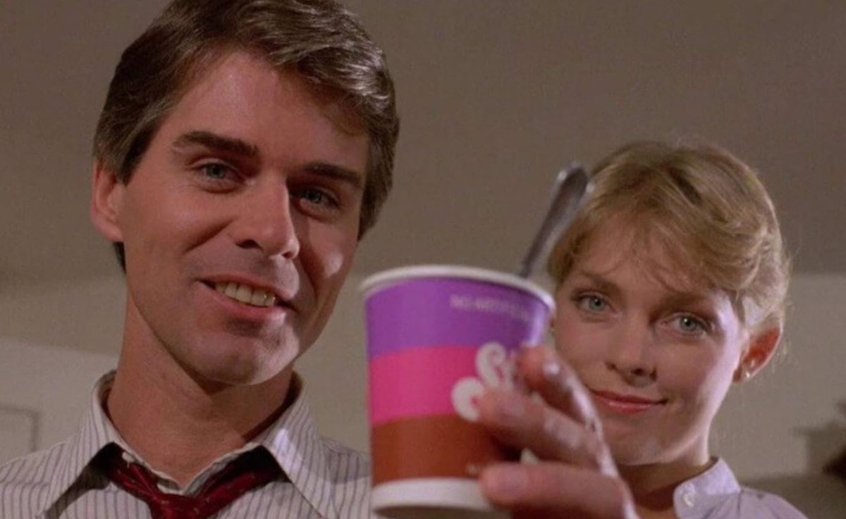 DamonFilmReview's tweet image. Tonight's Film: #TheStuff An alien yogurt type substance comes to Earth and people begin to consume it because it tastes good; soon,however, a young boy sees it move on its own - causing him to trash a grocery store that is selling it and he teams with a private investigator. B-