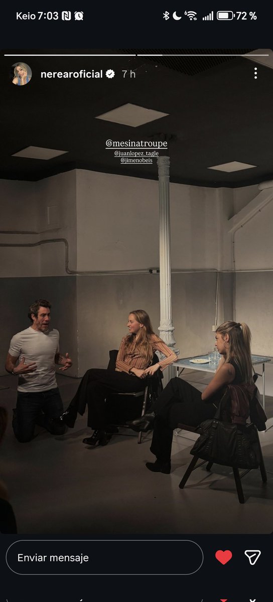 📱 || ¡Nerea vía Instagram Story!
En Mesina Troupe 😍