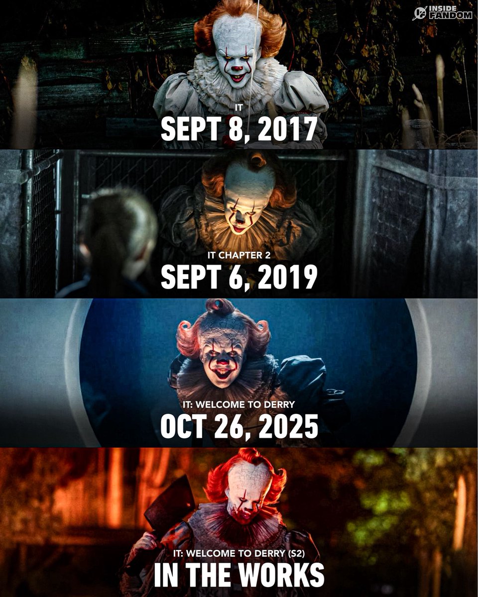 InsideFandom's tweet image. IT: Welcome to Derry Season 2 is officially in the works.🎈
