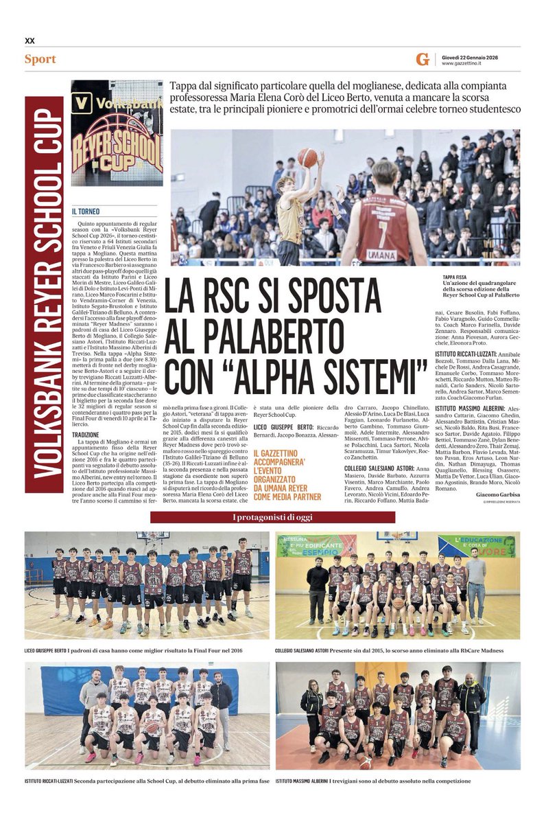 Articolo Gazzettino per la Tappa 5 #AlphaSistemi