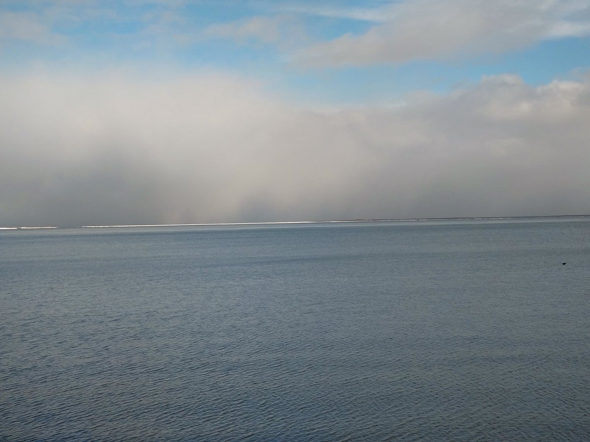 今年のサロマ湖は　全然　凍ってない(⁠?⁠・⁠・⁠)⁠σ
いつもなら　チカ釣りしてる人がいっぱい居るはずなんだけど〜(⁠◔⁠‿⁠◔⁠)
