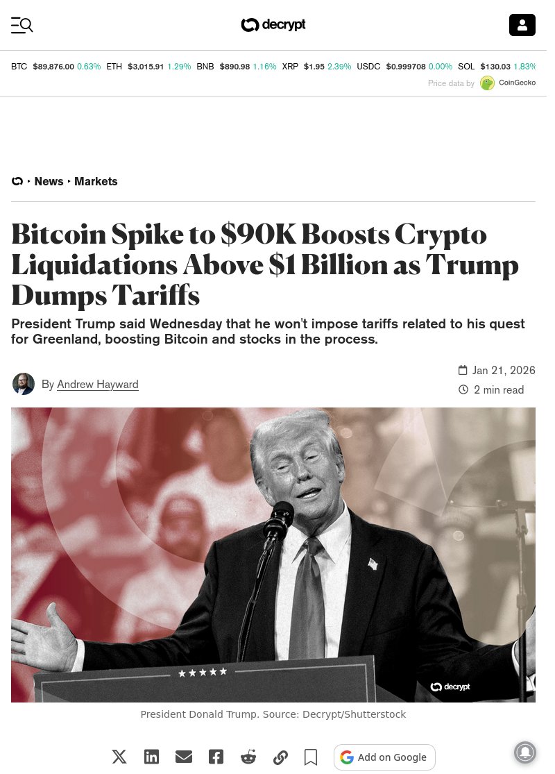 BREAKING NEWS : Bitcoin spike to $90K leads to over $1 billion in crypto  liquidations. https://t.co/Ntg3ZaxyRx #Bitcoin #Crypto #Liquidations