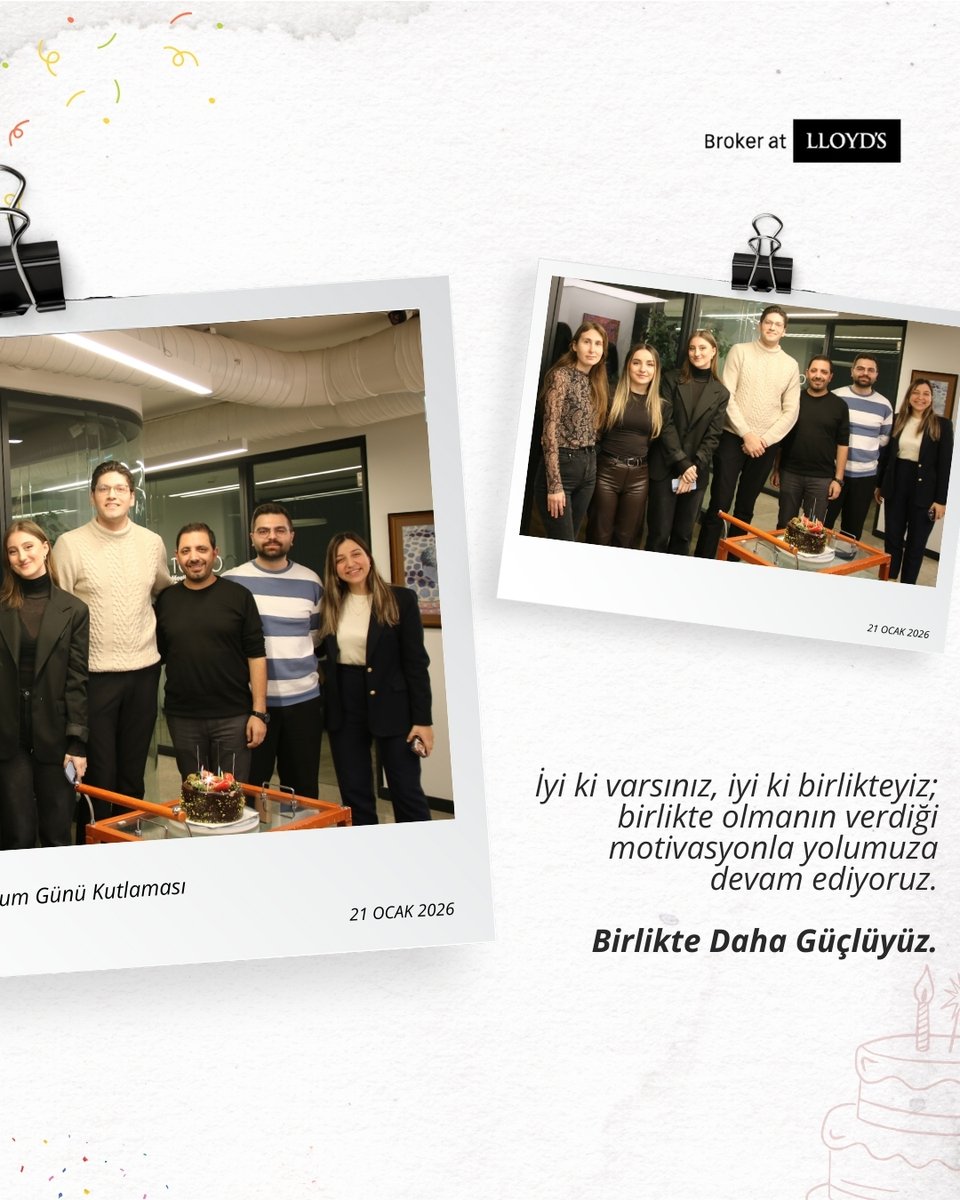 NARTSigorta's tweet image. Ocak ayında doğan ekip arkadaşlarımızla bir araya gelerek, birlikte olmanın ve paylaşmanın değerini bir kez daha hissettik. Bu, yalnızca kutlama değil; ekip ruhunu güçlendiren, birlikte çalışma kültürümüzü besleyen önemli buluşmalar.
Birlikte Daha Güçlüyüz

#nart #nartsigorta