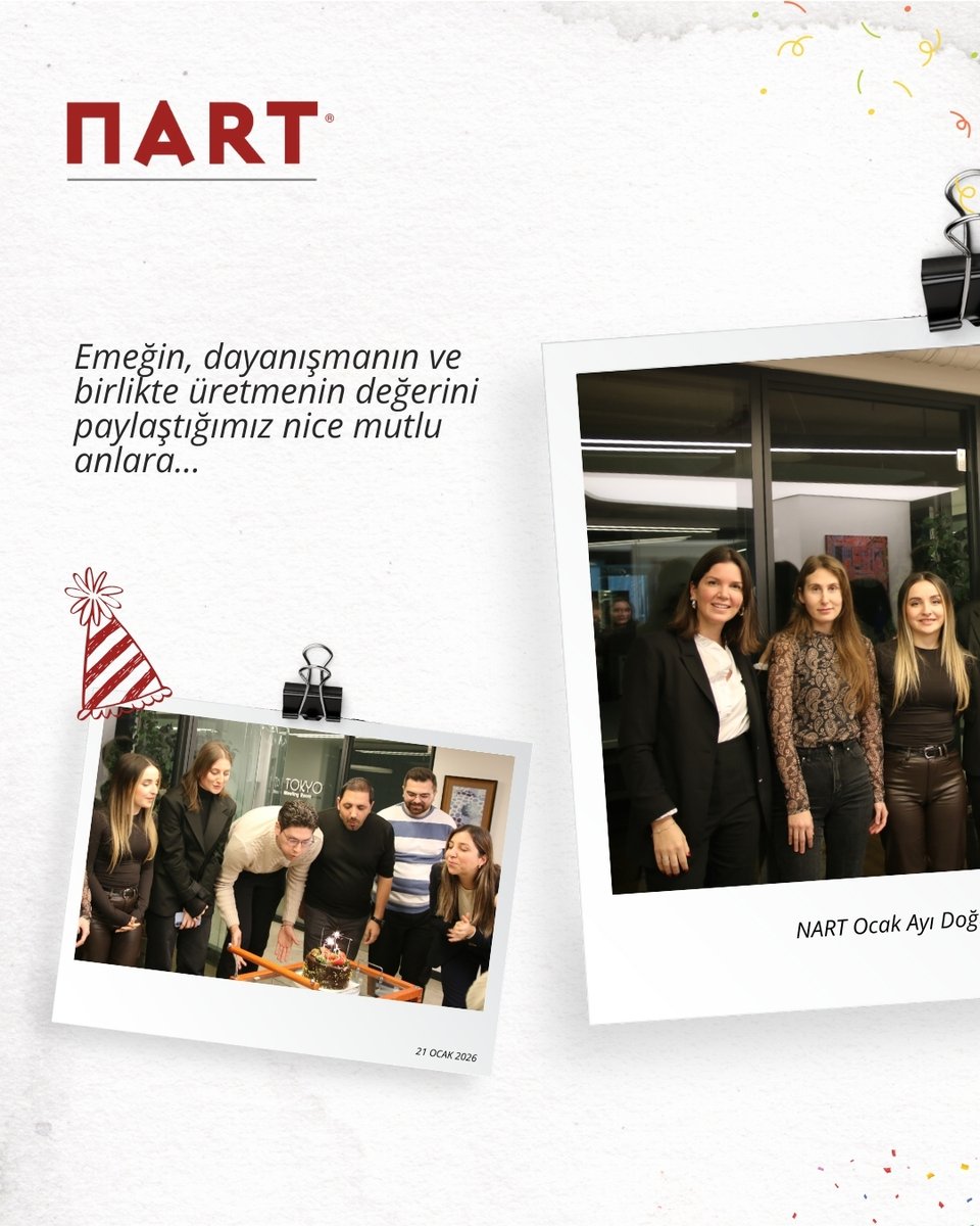 NARTSigorta's tweet image. Ocak ayında doğan ekip arkadaşlarımızla bir araya gelerek, birlikte olmanın ve paylaşmanın değerini bir kez daha hissettik. Bu, yalnızca kutlama değil; ekip ruhunu güçlendiren, birlikte çalışma kültürümüzü besleyen önemli buluşmalar.
Birlikte Daha Güçlüyüz

#nart #nartsigorta