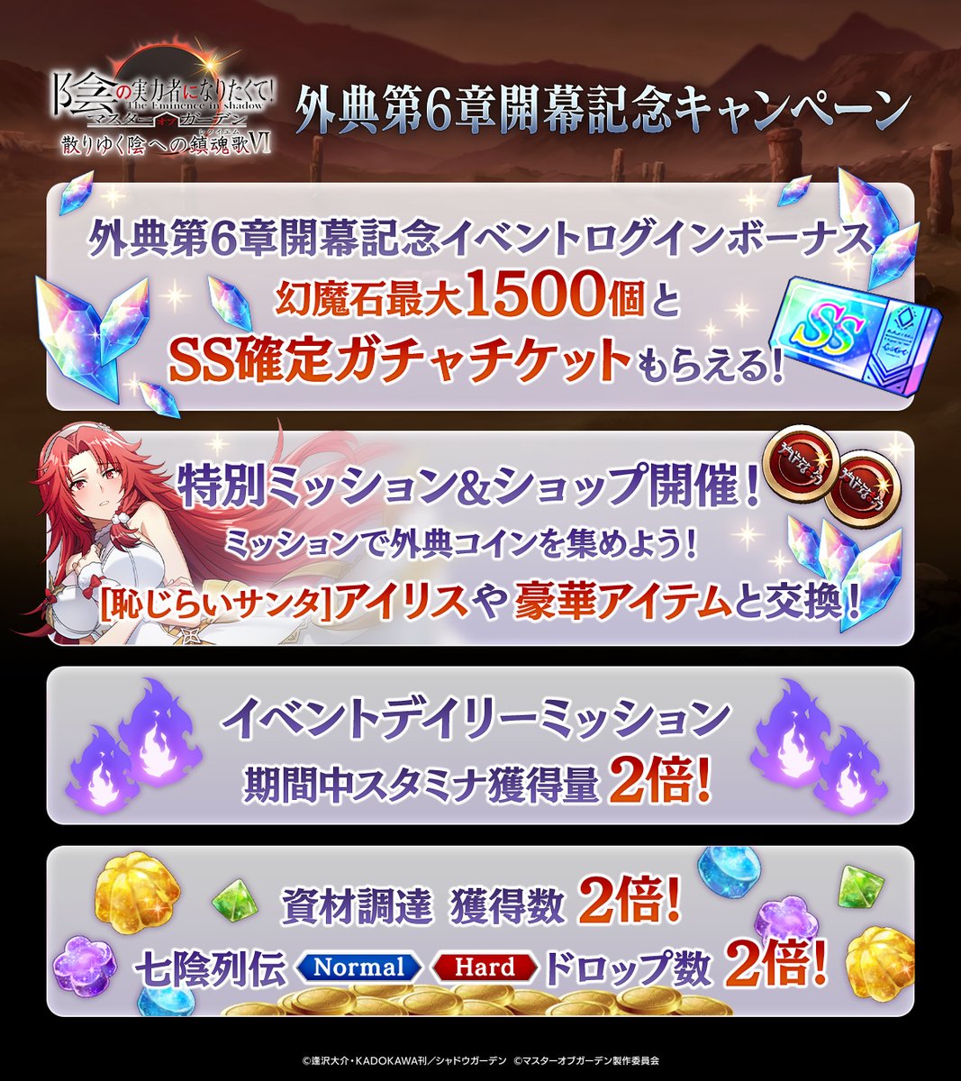 キャンペーン開催！】 1/22(木)より「外典第6章開幕記念キャンペーン