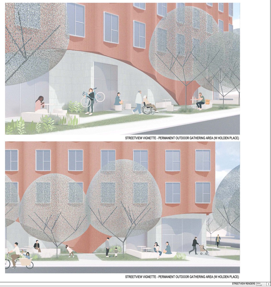 BuildUpDenver's tweet photo. PROPOSED
Decatur St &amp; Holden Pl, #Denver 80204
5-story affordable housing would replace an early childhood center in Sun Valley. 80 homes (260 beds, all 3- and 4-bedrooms) w/ 64 veh &amp; 40 bike parking spots. Quite a simple, but stylish, building to add to the growing neighborhood https://t.co/dEEl5ZzMWc