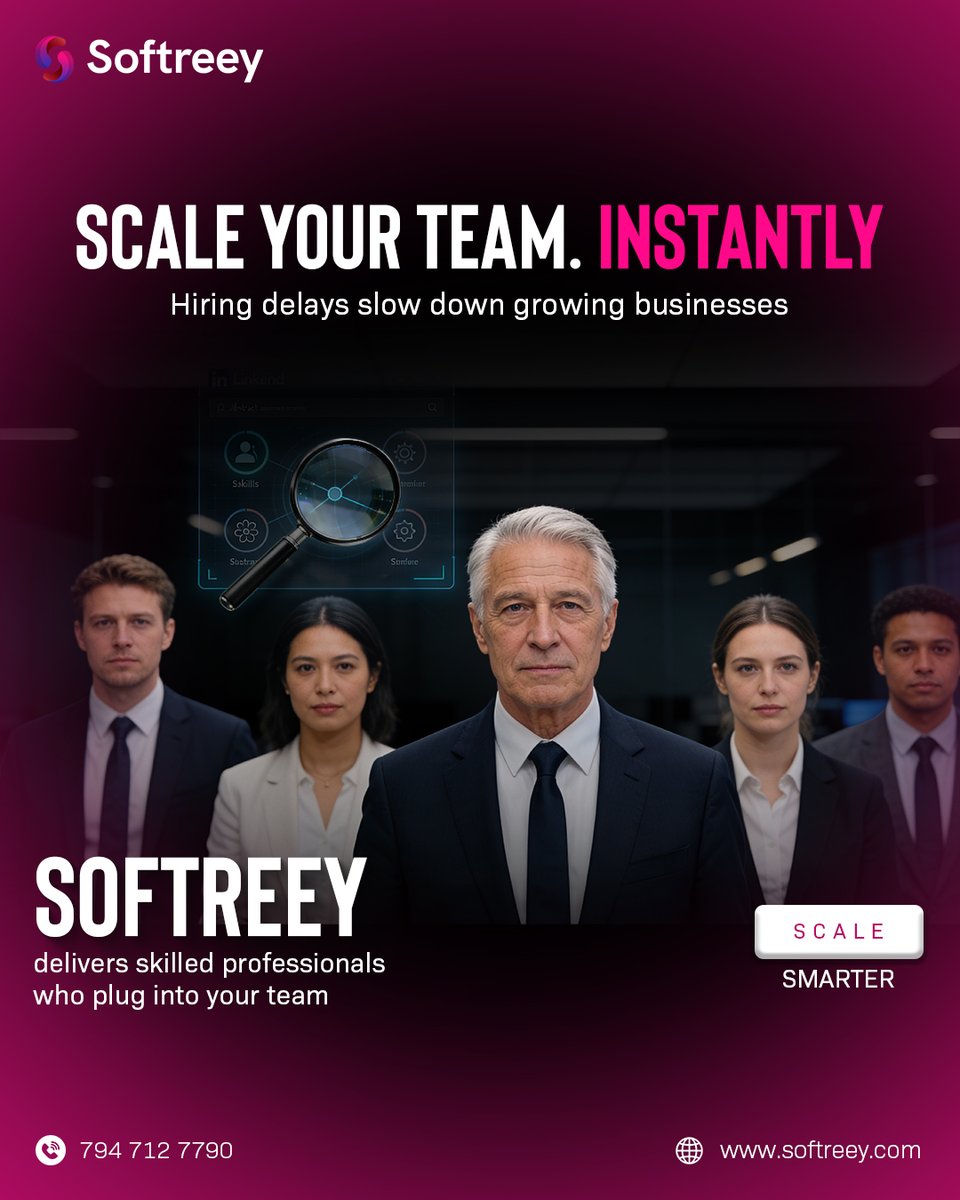 SofTreey's tweet photo. Softreey’s staff augmentation connects you with skilled professionals—fast, flexible, and ready to deliver.
Contact: +91 79471 27790
Mail: sales@softreey.com
Visit: https://t.co/H0RIOjGG85

#StaffAugmentation #Softreey #SmartHiring #ScaleYourTeam #TechTalent #BusinessGrowth https://t.co/A64bjUxDBz