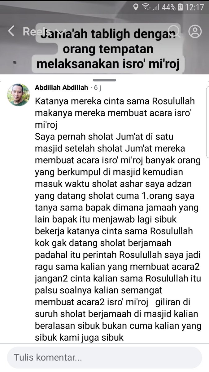 EdSoekoco's tweet image. Kayaknya gak di tmpt saya saja deh, pas sholat wajib cuma 1 shof tapi klw acara isro' mi'roj atau maulidan masjid penuh sampai ada yg ngatur2 kendaraan di parkiran halaman masjid. Maunya gimana sih ya ??
