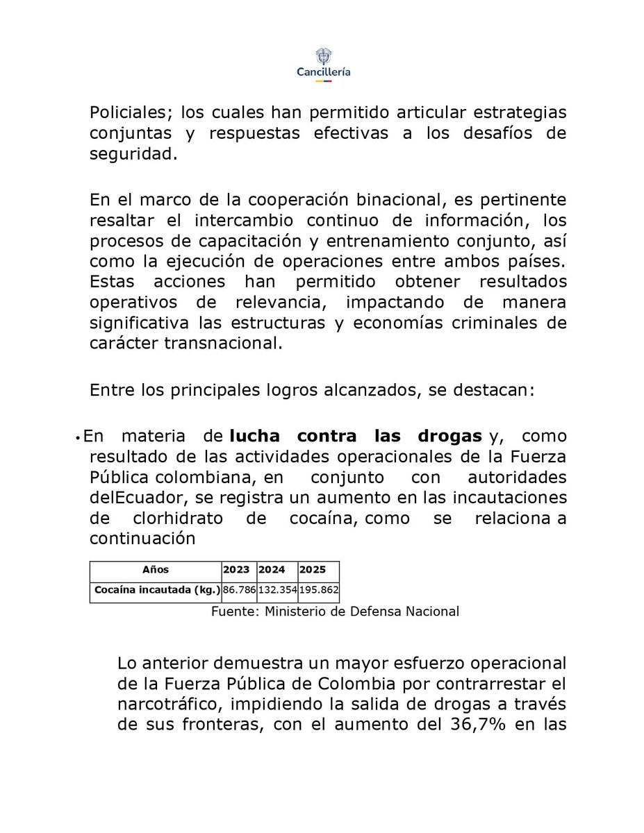 Cancillería Colombia tweet media