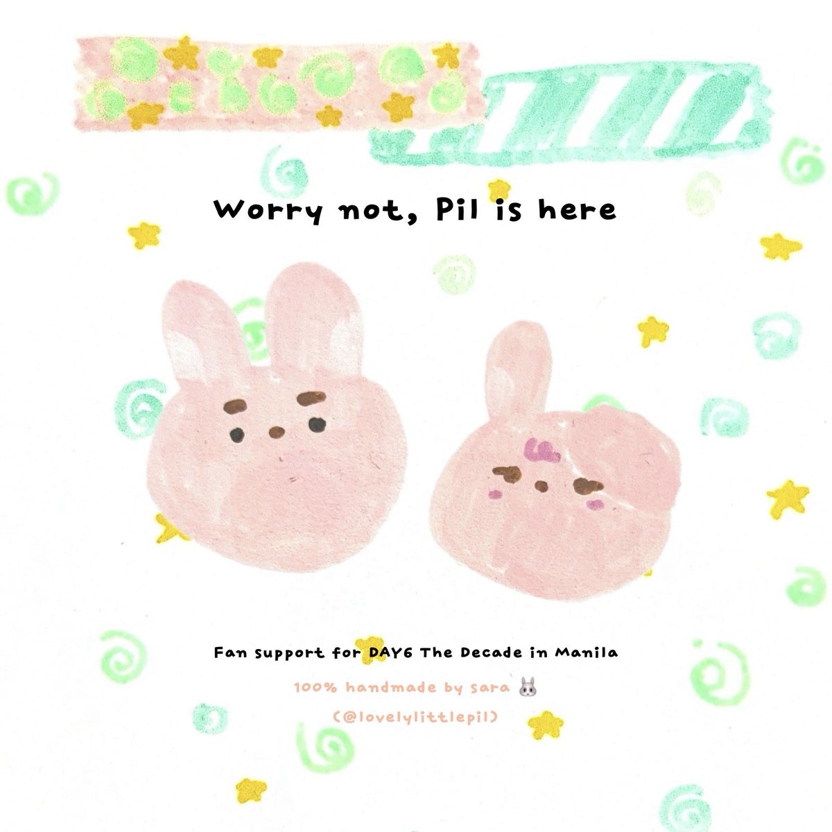 DAY6 THE DECADE IN MANILA FAN SUPPORT

Back with another last minute FS for my day this time!! This was supposedly for FY pa so I’m happy I pushed 🥹

Pil worry stones 🫶🏻

strictly 1:1 – limited qty! 
📍My Day Stopover (Met live), AM

See you!!!

#The_DECADE_MANILA #DAY6inManila