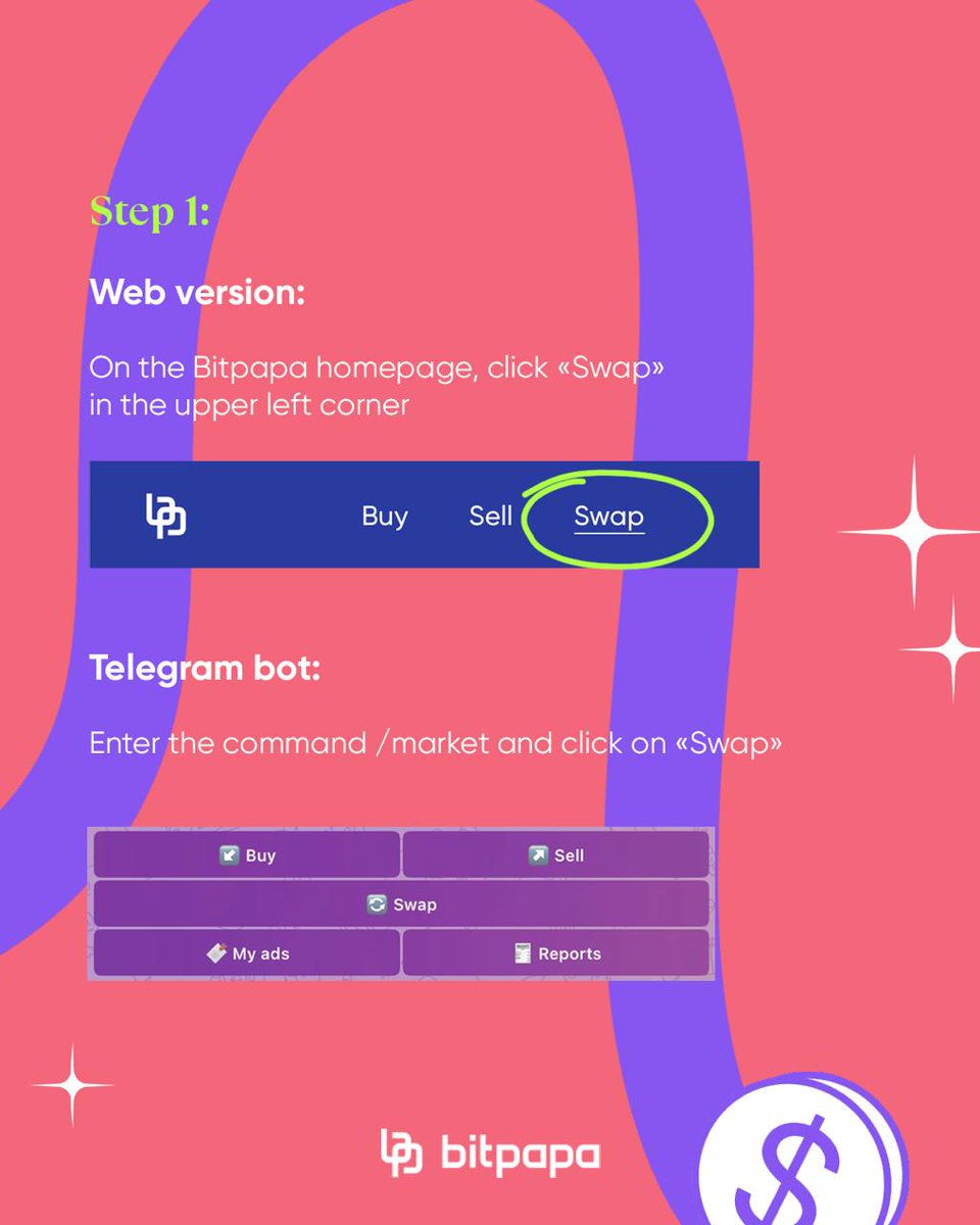 Bitpapa_com's tweet image. 🔄 Bitpapa now allows you to exchange one cryptocurrency for another.

How to do this? We tell you in the instructions.