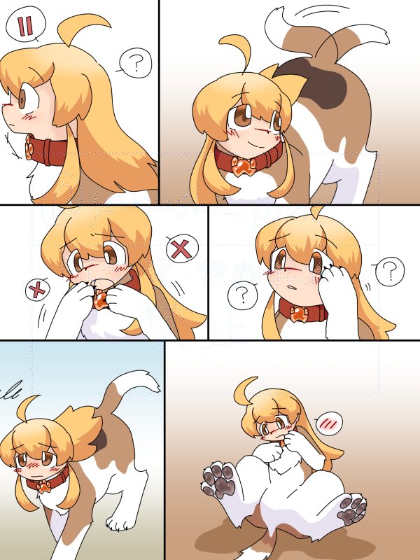 yanushi_pine's tweet image. 家主さんのコミッション「ある女性魔道士が、身につける者を犬に変えてしまう魔法の首輪を作り終えた！彼女はそれを自分自身に試して装着した。しかし、TFは首のところで止まり、頭は...」 skeb.jp/@yanushi_pine/… #Skeb #Commission @skeb_jpより
Skeb納品しました　ありがとうございました！