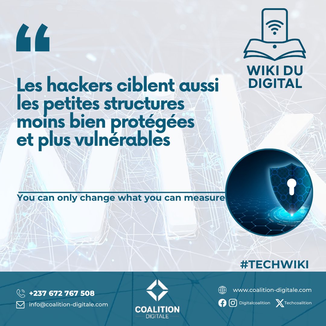 🔍 #FactVsFiction
Mythe ou Réalité :  "Les petites entreprises ne sont pas des cibles pour les cyberattaques" 🛡

Fact : Les hackers ciblent aussi les petites structures moins bien protégées et plus vulnérables

 #WikiDuDigital
#DigitalCoalition #CoalitionDigitale