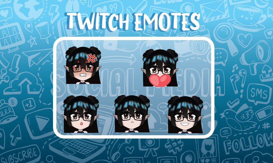Artistellen1's tweet photo. New emotes alert! 🚨 Had a wonderful time working on these. Huge thanks to my client for the trust! Looking forward to more collaborations soon. ✍️💨

#Vtuber 
#StreamingCommunity #DiscordEmotes #germenvtuber #ArtShare #SmallStreamer #CustomArt https://t.co/nmrh2HWKBT