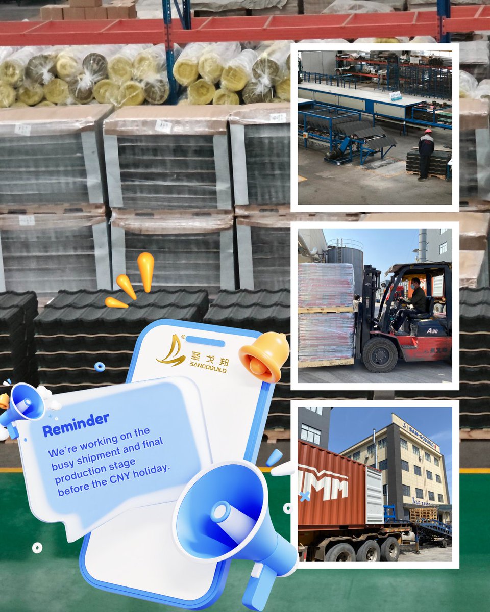 Pre-Chinese New Year Festival mode: ON 💪
Full schedules, fast pace, and a team giving 100% before the holiday break. 🚚📦

#Sangobuild
#SangobuildChina
#SangobuildRoofingSystems
