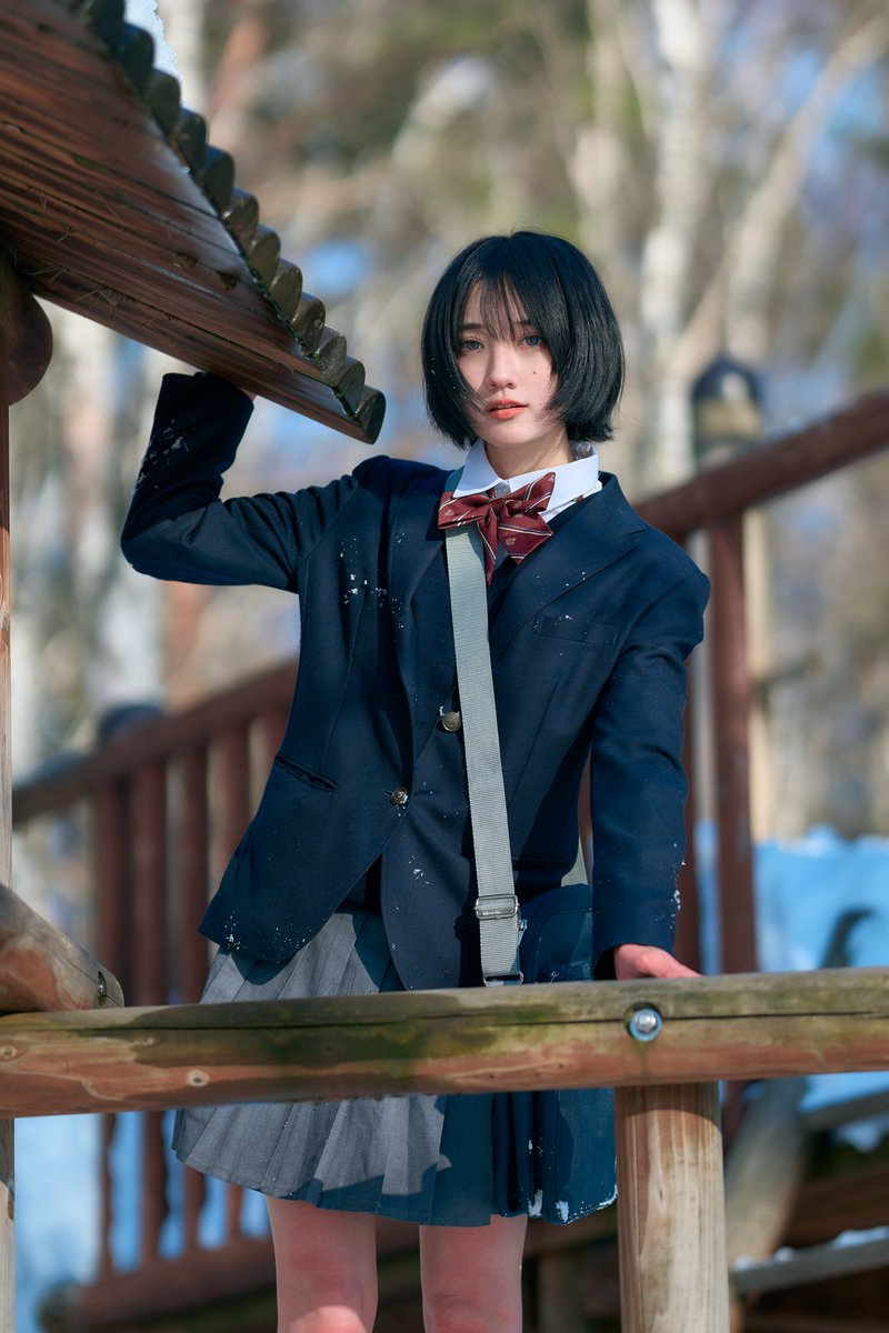 SouAono's tweet image. 雪制服