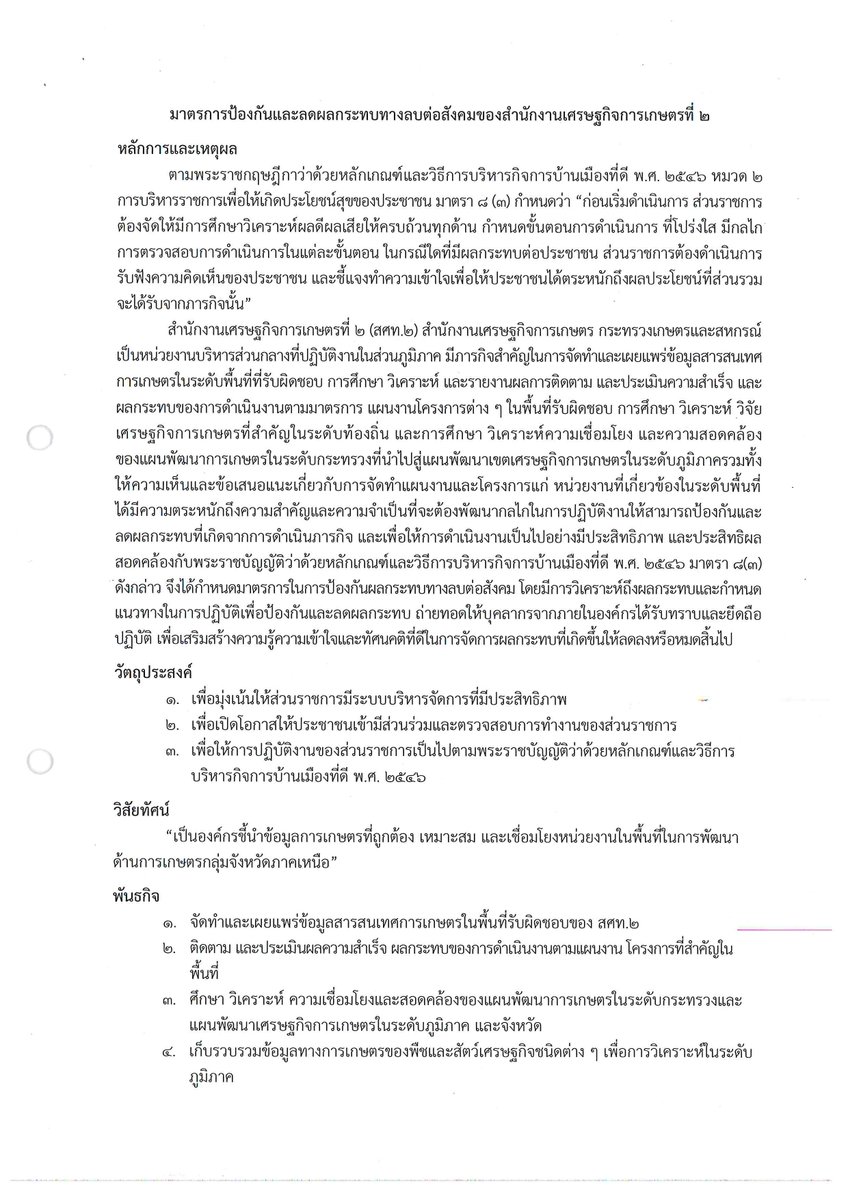 🚩มาตรการป้องกันและลดผลกระทบทางลบต่อสังคม ของ สศท.2 (ปีงบประมาณ พ.ศ. 2569)
🚩zone2.oae.go.th/?p=7244