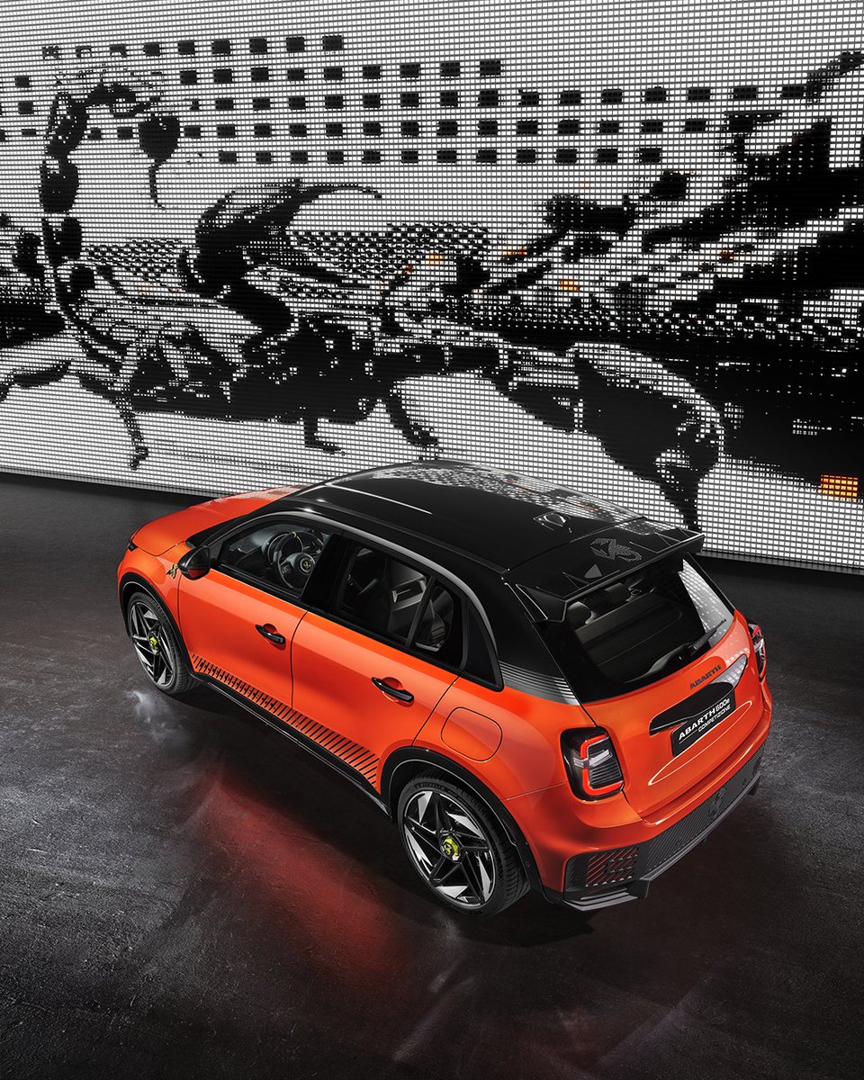 TeamAbarth's tweet photo. The new Abarth 600e Competizione is here — and it’s ready to sting 🦂

0–100 km/h in 5.85 seconds, 280 HP.

It’s not just a new Abarth.
It’s proof that performance knows no limits.

Vehicle availability depends on local markets.

#Abarth #Abarth600eCompetizione https://t.co/XwOA5C3jJg