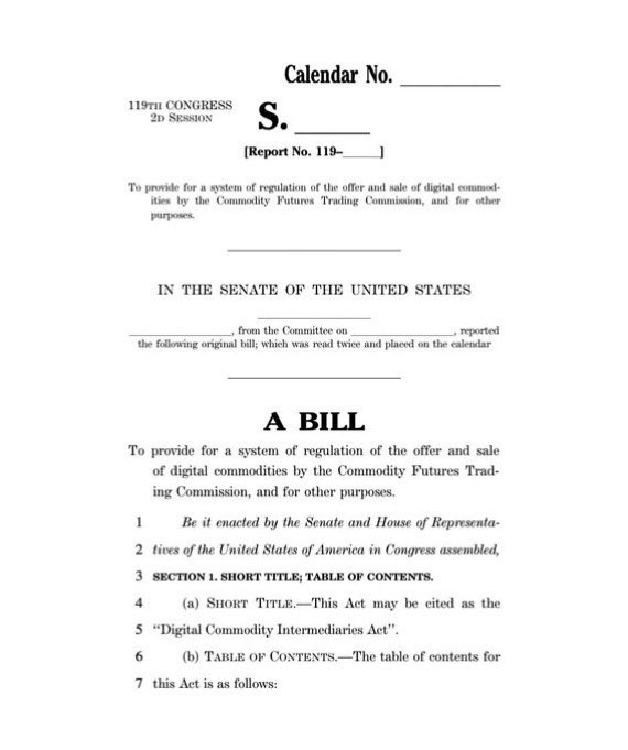 CryptopherReal's tweet image. 📝UPDATE: US Senate just released an updated Crypto Market Structure Bill.