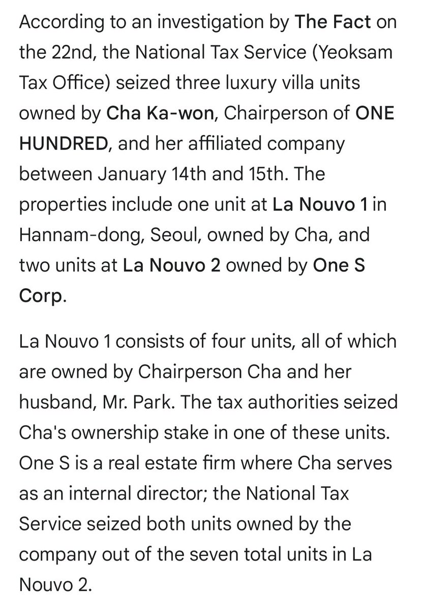 Byeol1234567's tweet photo. Cha gawon’s villa has been seized for unpaid taxes. There are now worries that Baekhyun and Lee Seung-gi could end up as high-value debtors
https://t.co/Fz4wWsXPLL https://t.co/4ibTM6t5bh