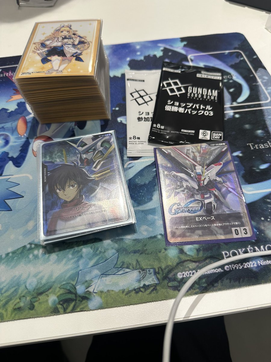 初めてガンダムのショップ大会出て、優勝しました🏆