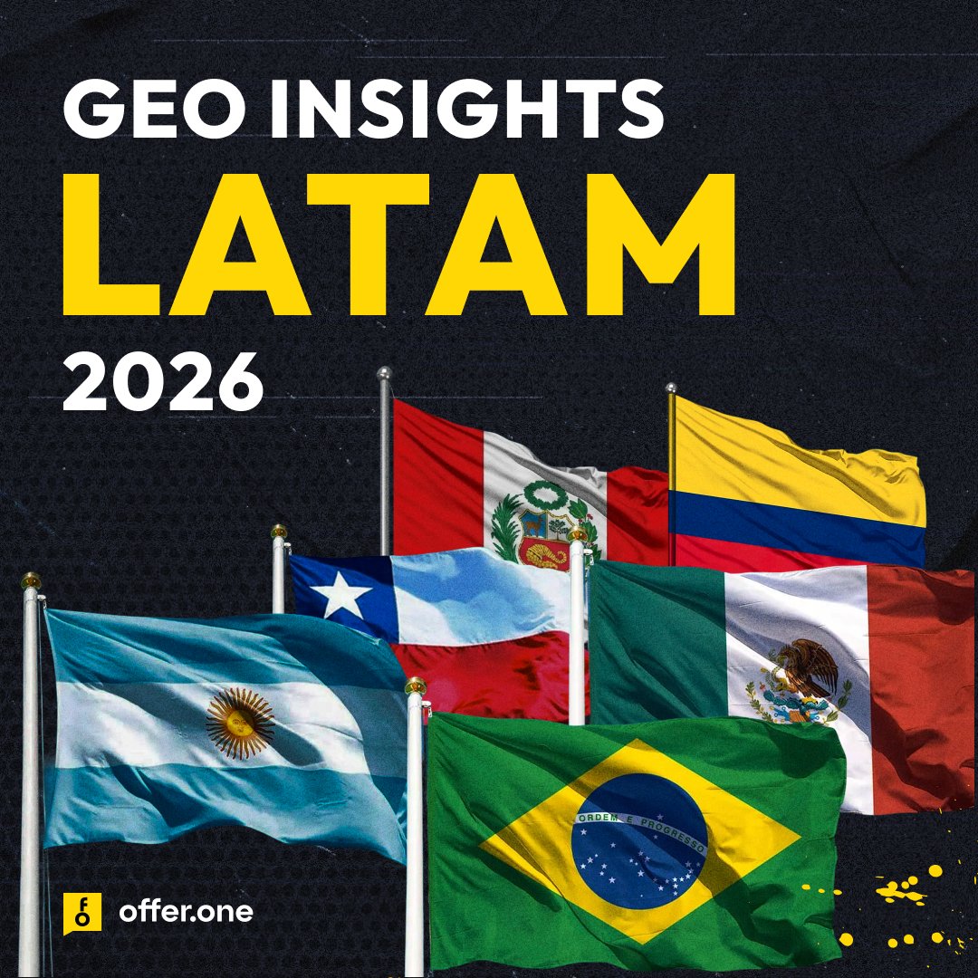 OfferOneNetwork's tweet image. LatAm 2026: GEO Insights 🌎

More oversight, tighter checks &amp;amp; no room for messy traffic or payments 🚨

Key shifts &amp;amp; country signals are inside the slides 👀
 
👉Launch &amp;amp; adapt your LatAm runs: offer.one

#AffiliateMarketing #CPAnetwork #iGaming #AffiliateTips