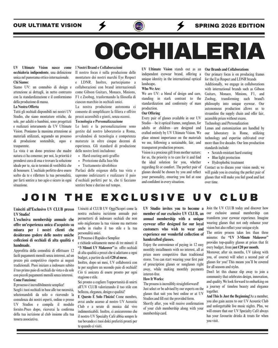 UltimaUv's tweet image. Something special brewing in Italy. Come join the UV Club