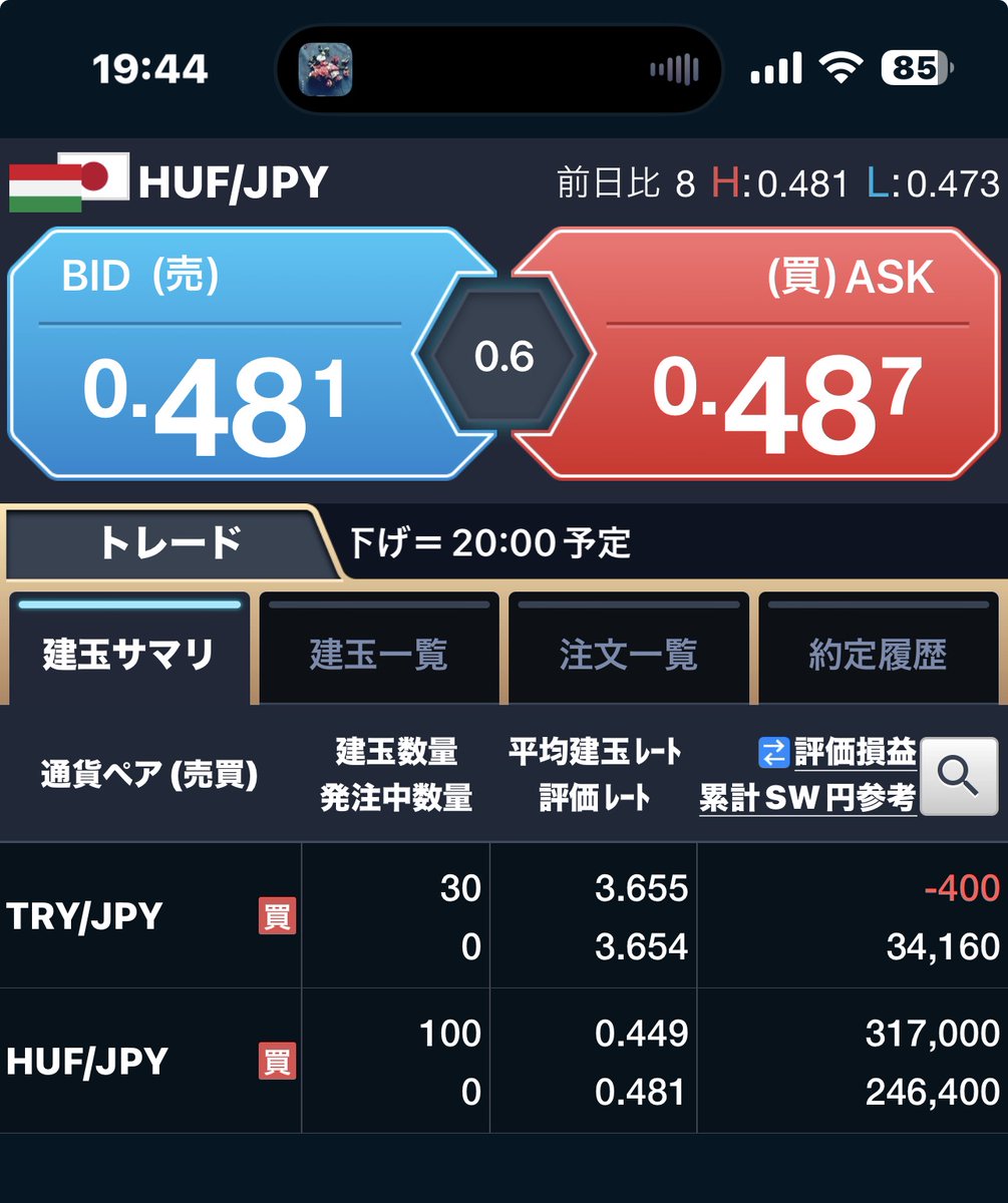 フォリント含み益が30万円超！ スワップ狙いで参戦から約4ヶ月でここまでとは…📈 決済しないんですがラッキーすぎます まだまだ握り続けます✊  フォリント戦士の皆様、状況どうです？ #ハンガリーフォリント #スワップ #FX #投資家さんと交流したい