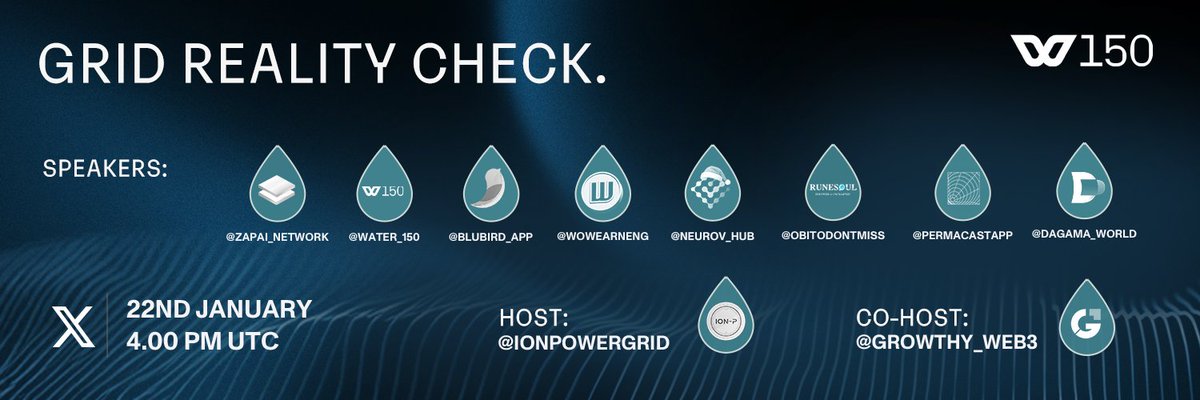 water_150's tweet photo. 🎙️ Grid Reality Check - live in 1 hour

Announcing is easy. Operating is hard: constraints, real-time, reliability.

For builders, operators & investors focused on execution.
Join us live.

https://t.co/pbneC9cwso