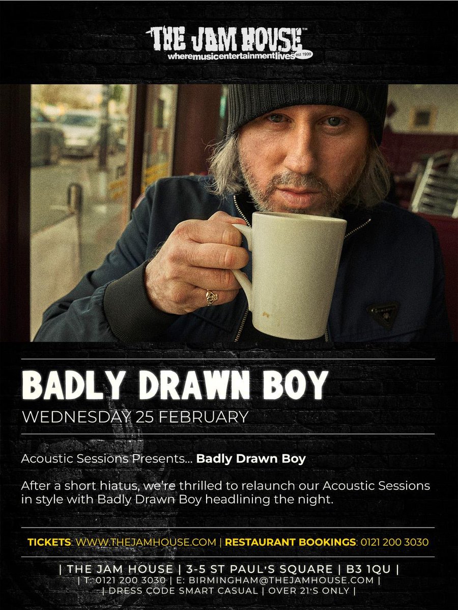 badly_drawn_boy's tweet photo. Looking forward to this ! My first gig of 2026.. hope to see you all there https://t.co/zYaJkO7JzP