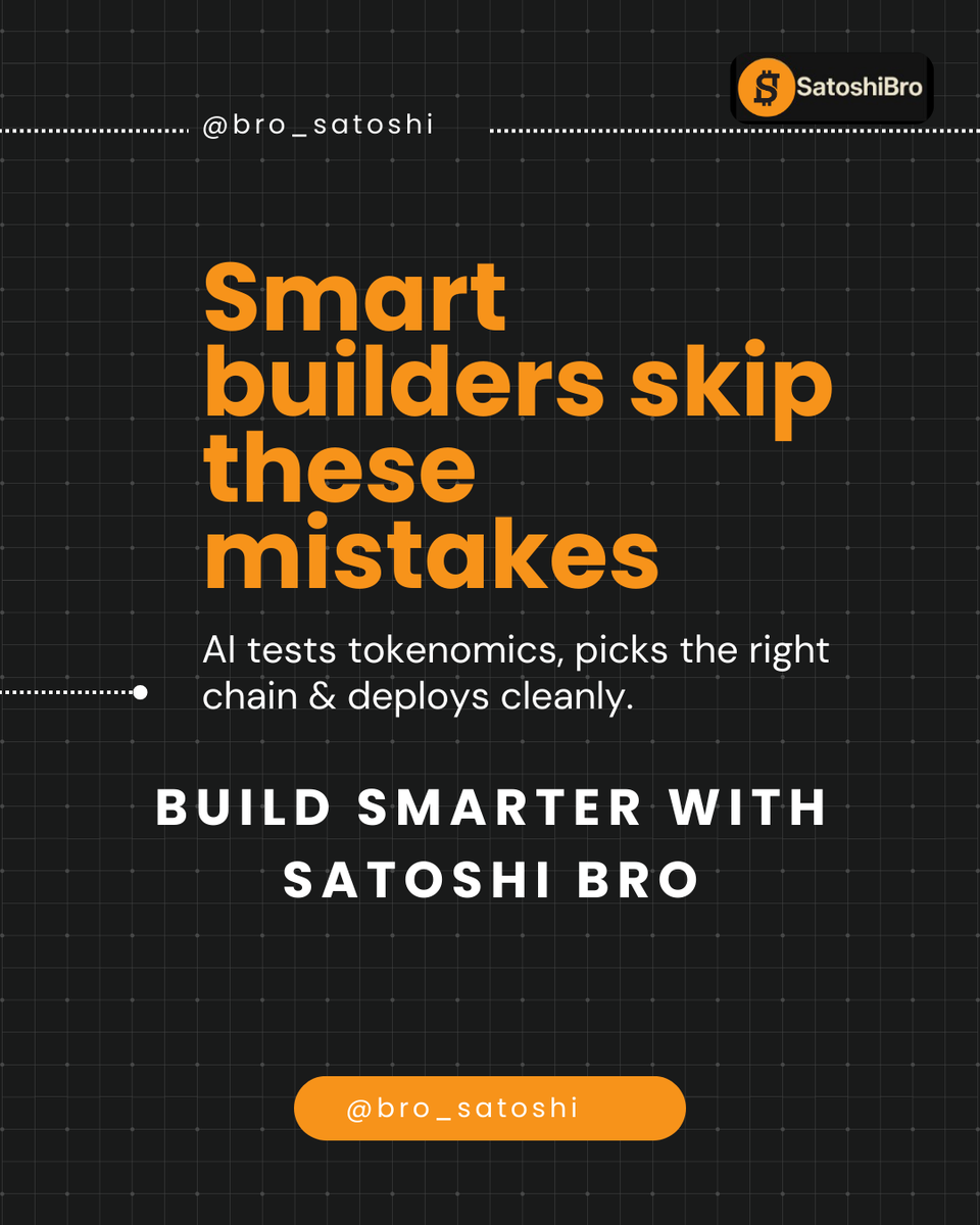 bro_satoshi's tweet photo. Launch first, think later
— famous last words in crypto.
No tokenomics.
No strategy.
Just vibes…
➡️ Dead chart in 24 hours.

Real builders plan before they deploy.
AI > guesswork.
Swipe to see how smart launches are actually done 🚀
@bro_satoshi 

Join the Waitlist: https://t.co/AxW8FsjL1K