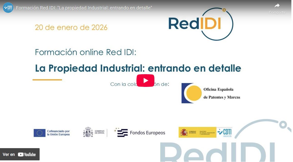 📢Ya disponible el vídeo y materiales de esta jornada formativa👇en #RedpoliticasIDI
📌 La Propiedad Industrial: entrando en detalle - organizada con la colaboración especial de la OEPM ES

➡️redpoliticasidi.es/es/agenda/prop…

¿Qué es lo que aprenderás?
✅ Una visión general de la