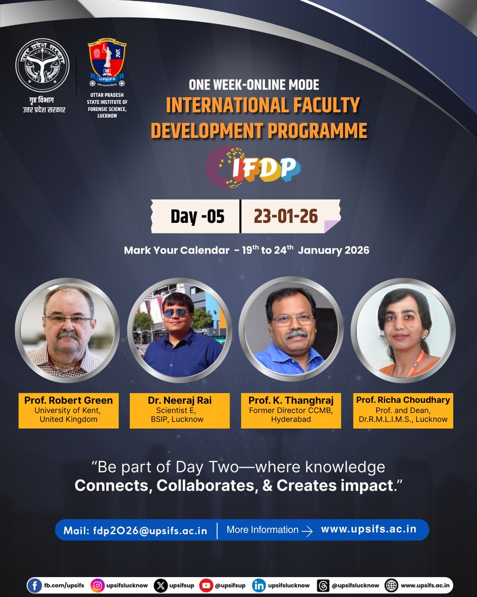upsifsUp's tweet image. Think bigger than the classroom. We are bridging the gap between global expertise and local impact, creating a synergy that turns complex questions into breakthrough solutions.

#ForensicScience #AcademicExcellence #FacultyDevelopment #GlobalExpertise #InnovationInEducation