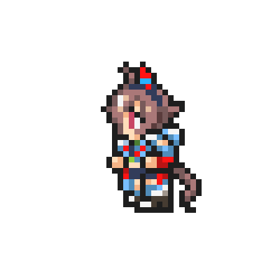 #ウマ娘　
#ドット絵 
#umamusume
ff風ドット絵　ウマ娘
ライトオ
デュランダル
ビリーヴ
アイコンで使いたい人はご自由にどうぞ。