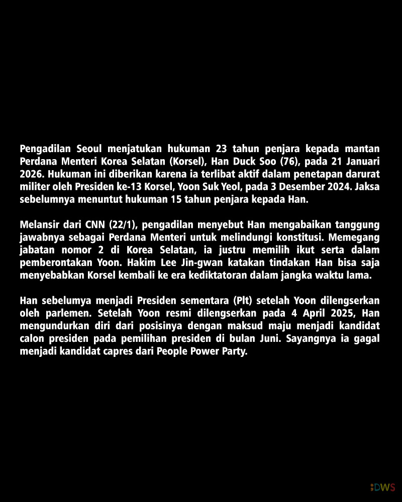 𝗧𝗲𝗿𝗹𝗶𝗯𝗮𝘁 𝗣𝗲𝗻𝗲𝘁𝗮𝗽𝗮𝗻 𝗗𝗮𝗿𝘂𝗿𝗮𝘁 𝗠𝗶𝗹𝗶𝘁𝗲𝗿, 𝗠𝗮𝗻𝘁𝗮𝗻 𝗣𝗲𝗿𝗱𝗮𝗻𝗮 𝗠𝗲𝗻𝘁𝗲𝗿𝗶 𝗞𝗼𝗿𝗲𝗮 𝗦𝗲𝗹𝗮𝘁𝗮𝗻 𝗗𝗶𝗷𝗮𝘁𝘂𝗵𝗶 𝗛𝘂𝗸𝘂𝗺𝗮𝗻 𝟮𝟯 𝗧𝗮𝗵𝘂𝗻 𝗣𝗲𝗻𝗷𝗮𝗿𝗮