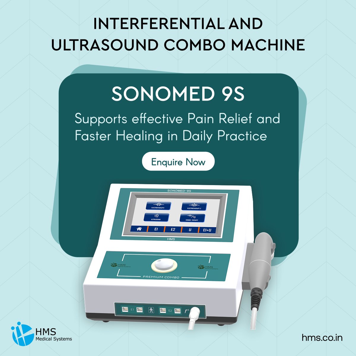 HmsSystems's tweet photo. Smarter therapy. Faster relief. Better recovery.

Explore - https://t.co/KznizlmkO0

#PhysiotherapyEquipment #PainRelief #UltrasoundTherapy #Clinic #Medical #Healthcare #Innovation #Therapy #Doctor #Hospital #PhysioCare #Physiotherapy https://t.co/Kt2V394C6v